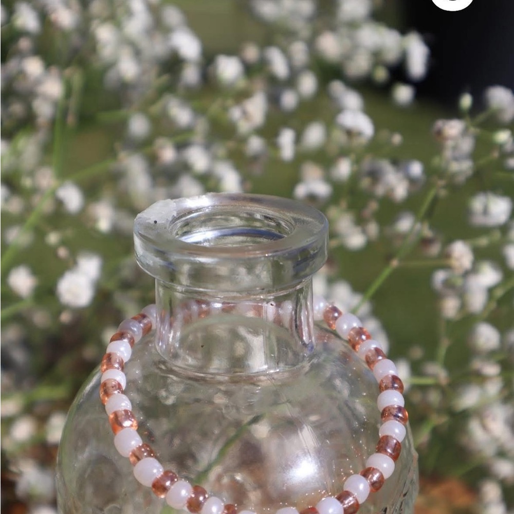 Glass seed bracelet